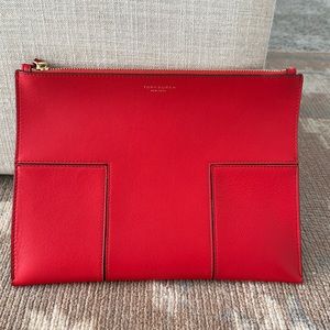 Tory Burch T Block Zipper Pouch